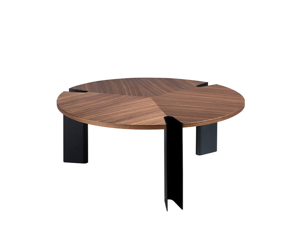 Mesa de centro 2113 con sobre en chapa natural de nogal de Ángel Cerdá - 2