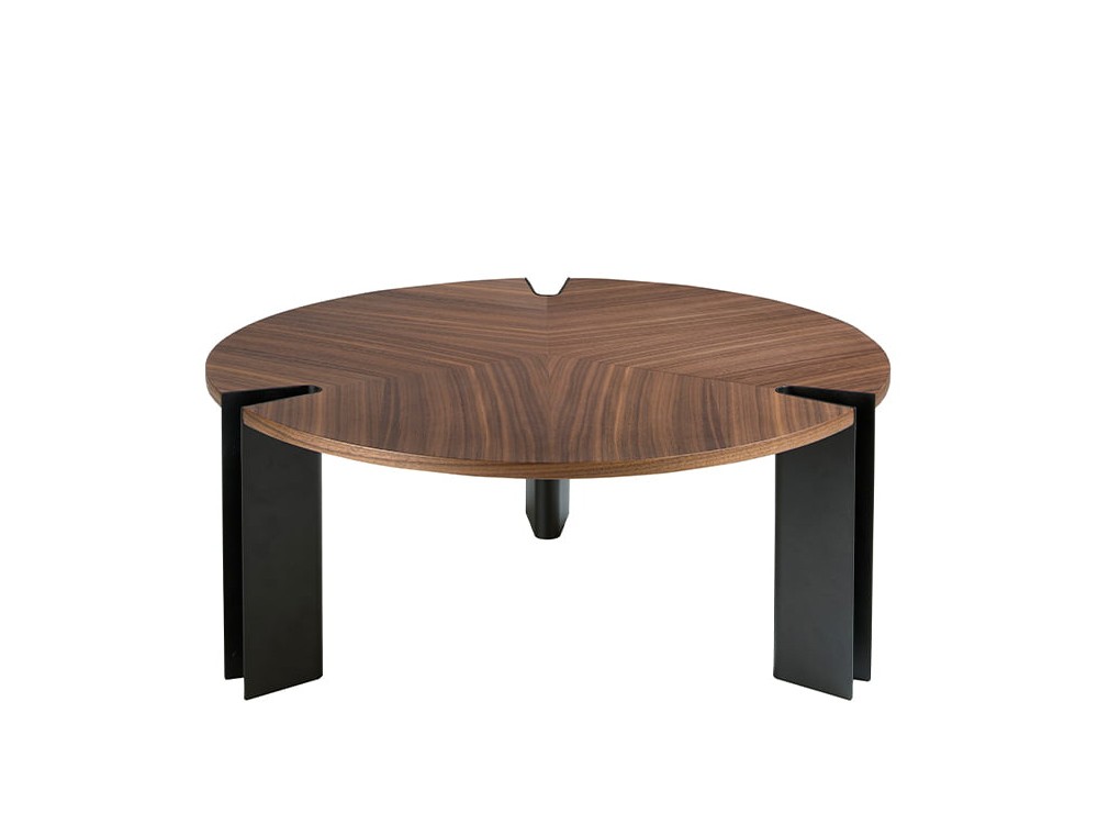 Mesa de centro 2113 con sobre en chapa natural de nogal de Ángel Cerdá - 3