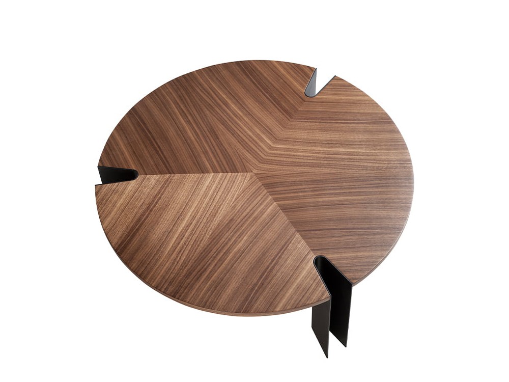 Mesa de centro 2113 con sobre en chapa natural de nogal de Ángel Cerdá - 4