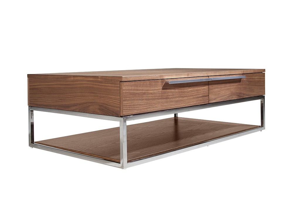 Mesa de centro 2114 en chapa natural de nogal de Ángel Cerdá - 3