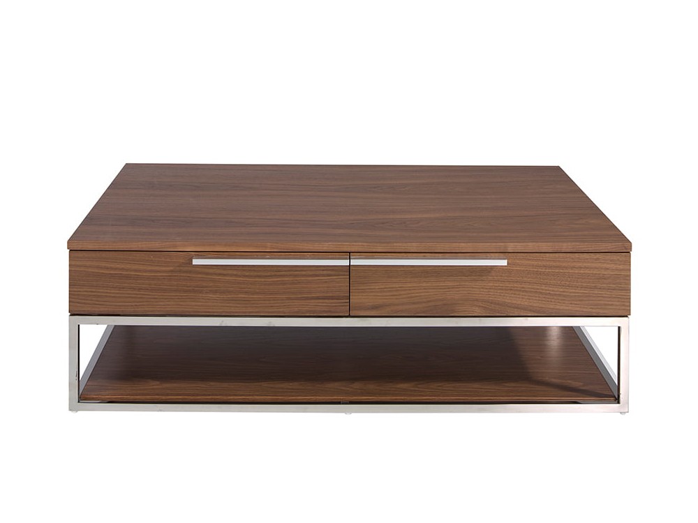 Mesa de centro 2114 en chapa natural de nogal de Ángel Cerdá - 4