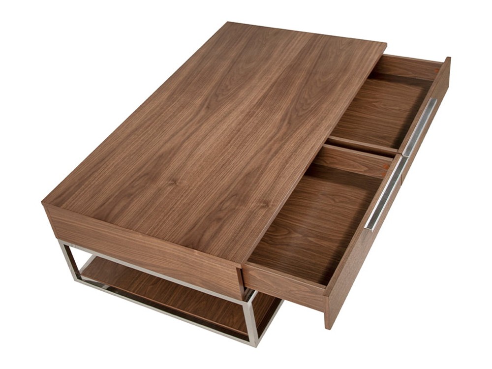 Mesa de centro 2114 en chapa natural de nogal de Ángel Cerdá - 5