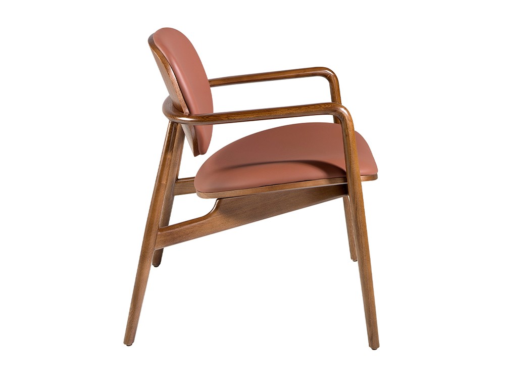 Butaca de madera 4118 tapizada en piel sintética con estructura de madera maciza de Ángel Cerdá - 3 Butaca de madera 4118 tapizada en piel sintética con estructura de madera maciza de Ángel Cerdá - 3