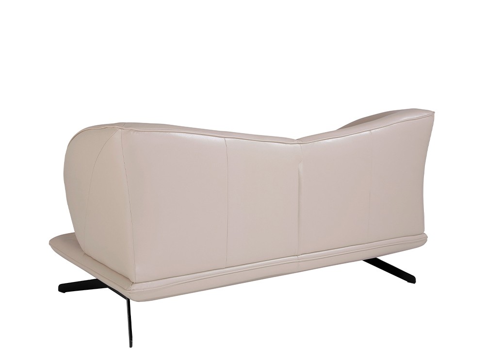 Sofá de dos o tres plazas 6145 o 6146 tapizado en piel gris taupe de Ángel Cerdá - 4