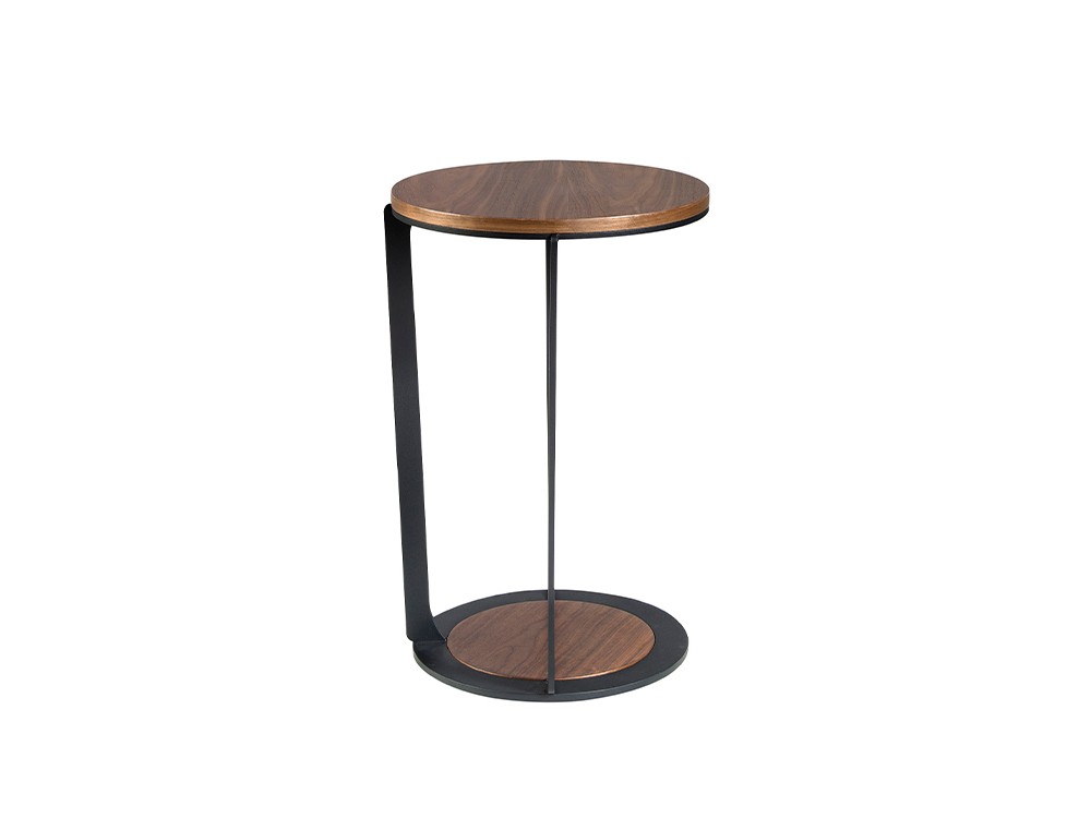 Mesa auxiliar 2116 en chapa natural de nogal de Ángel Cerdá - 4