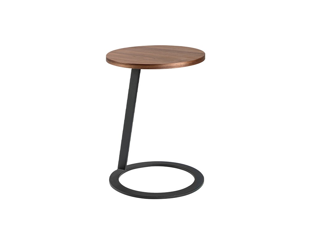 Mesa auxiliar 2115 con sobre de chapa natural de nogal de Ángel Cerdá - 2