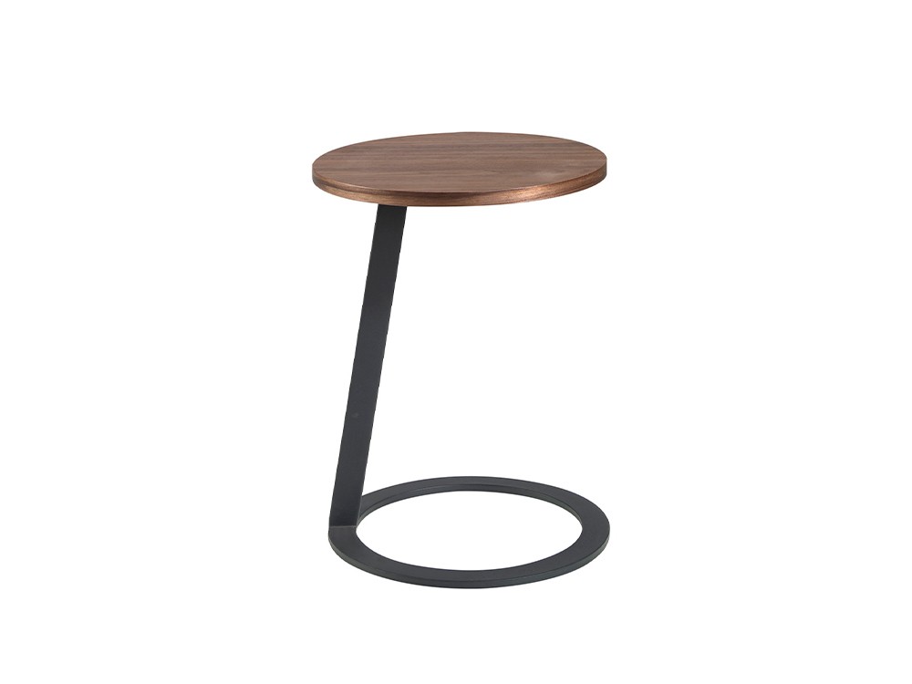 Mesa auxiliar 2115 con sobre de chapa natural de nogal de Ángel Cerdá - 3