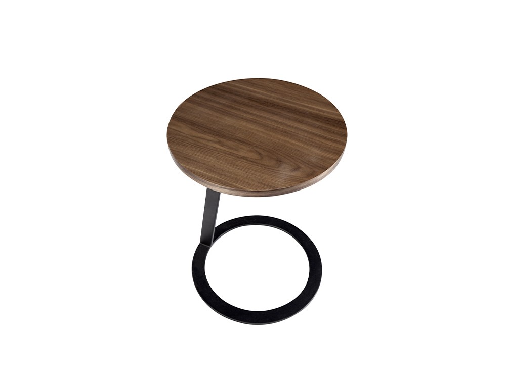 Mesa auxiliar 2115 con sobre de chapa natural de nogal de Ángel Cerdá - 5