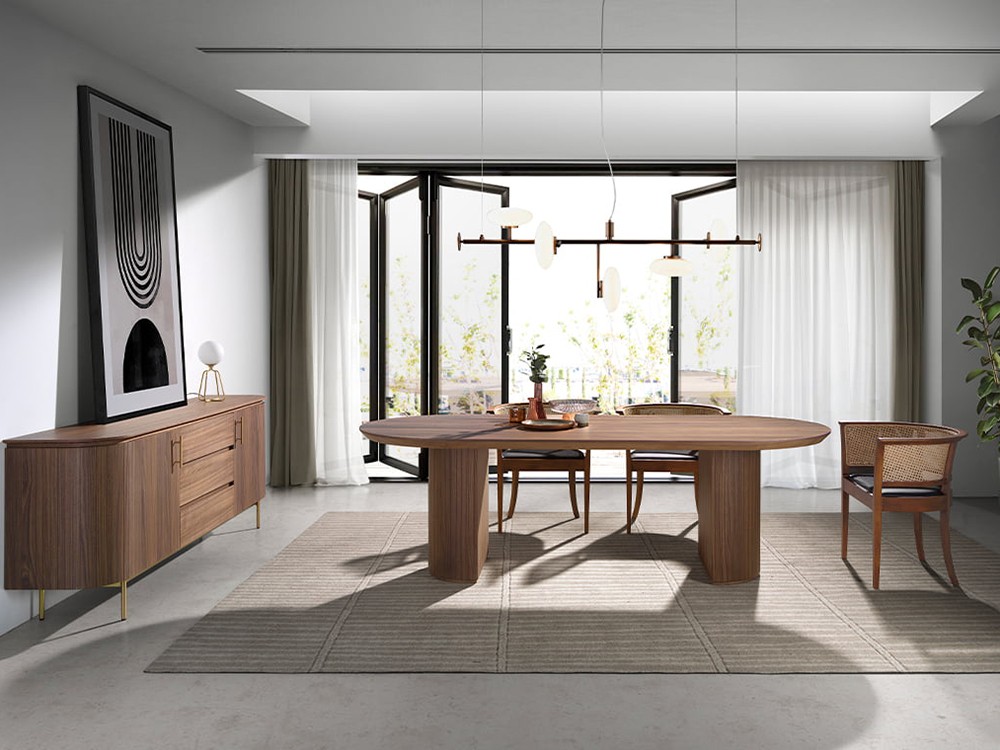 Mesa en chapa natural de nogal 1104 Ángel Cerdá - 1