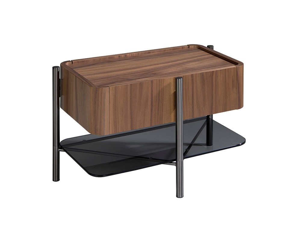 Mesita de noche en chapa natural de nogal 7138 Ángel Cerdá - 3