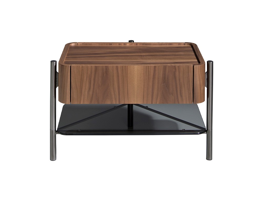 Mesita de noche en chapa natural de nogal 7138 Ángel Cerdá - 4