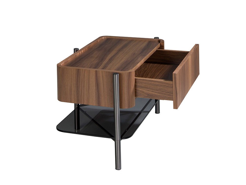 Mesita de noche en chapa natural de nogal 7138 Ángel Cerdá - 5