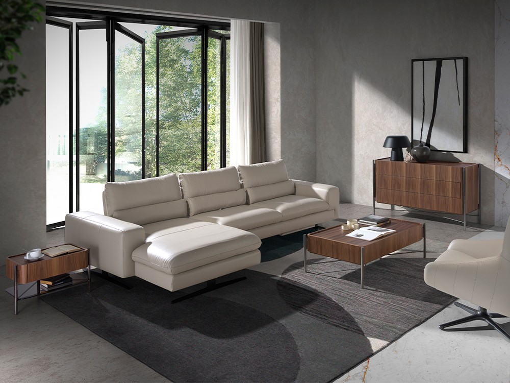 Mesita de noche en chapa natural de nogal 7138 Ángel Cerdá - 6