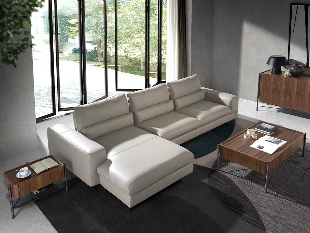 Mesita de noche en chapa natural de nogal 7138 Ángel Cerdá - 7