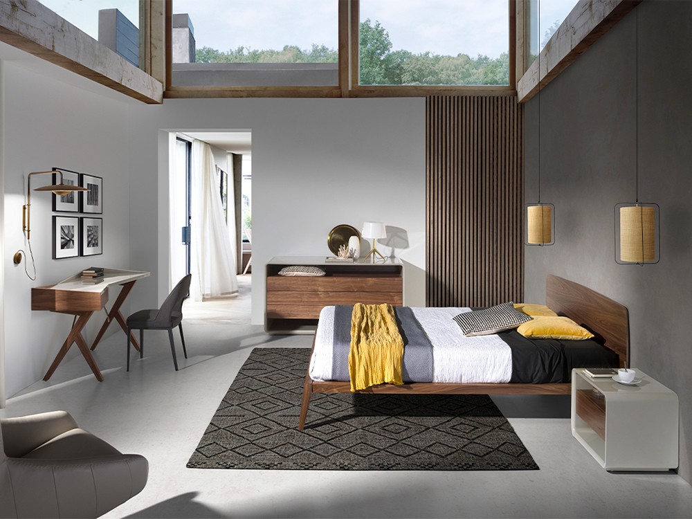 Mesita de noche lacada con chapa de nogal 7134 Ángel Cerdá - 6