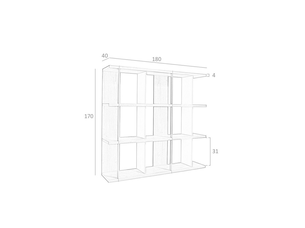 Estantería en chapa natural de nogal 3236 Ángel Cerdá - 10
