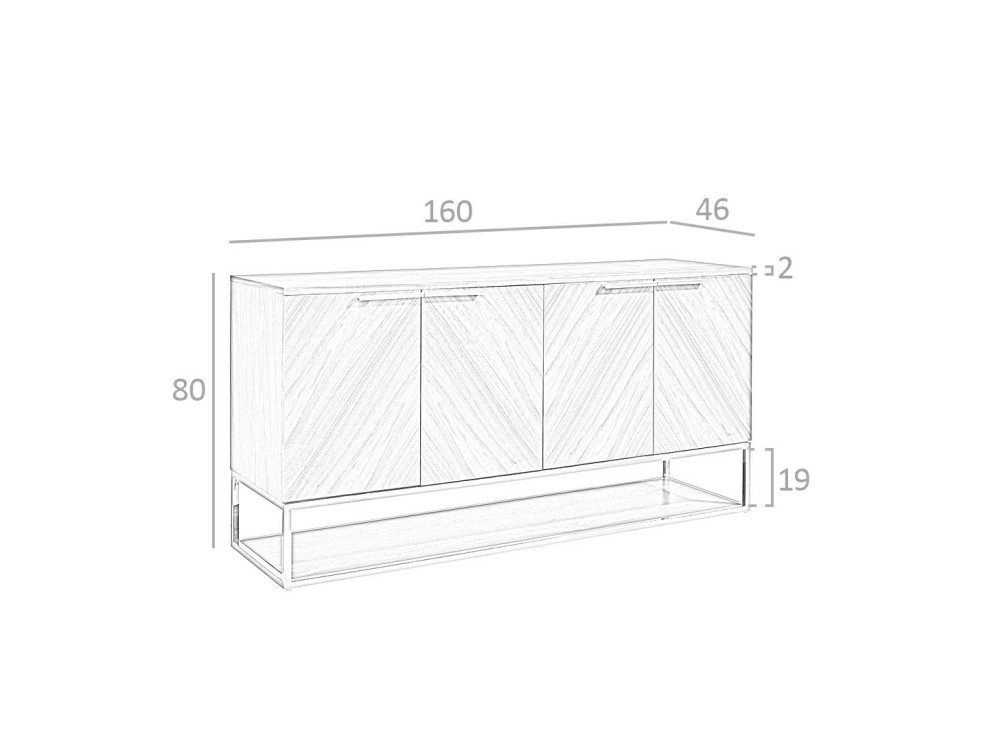 Aparador en chapa natural de nogal 3233 Ángel Cerdá - 9