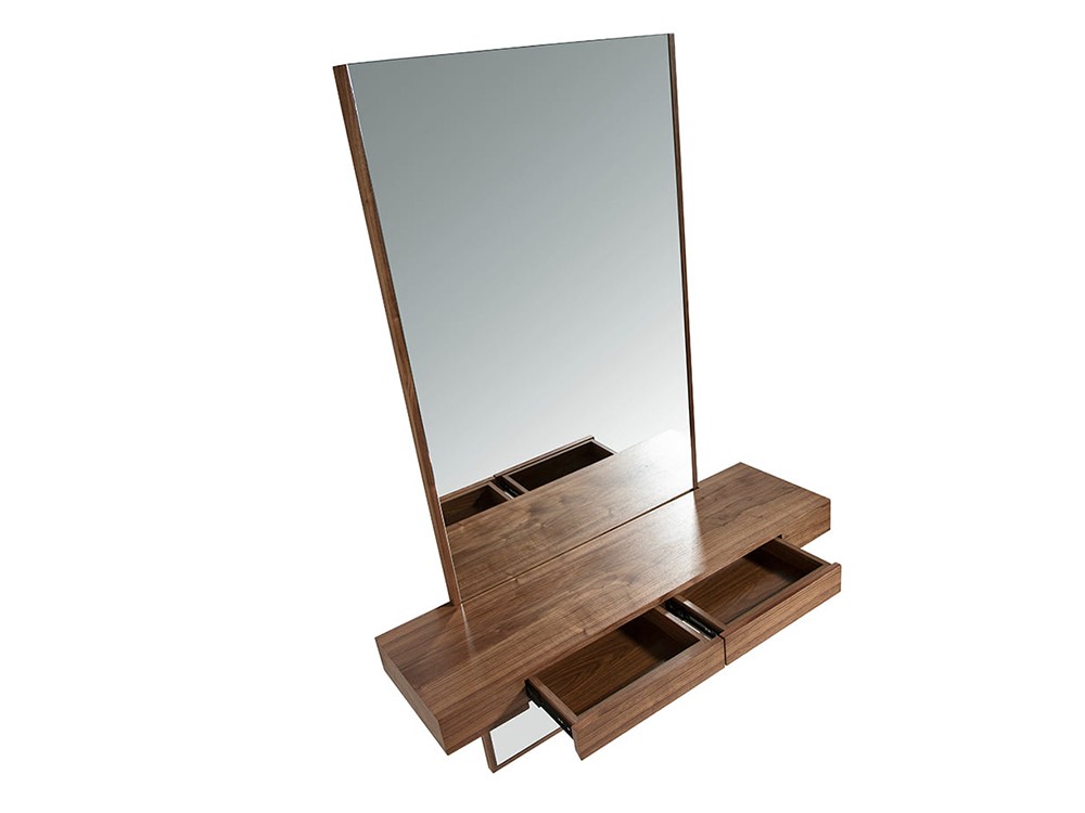 Mueble recibidor en chapa natural de nogal con espejo 3235 Ángel Cerdá - 5