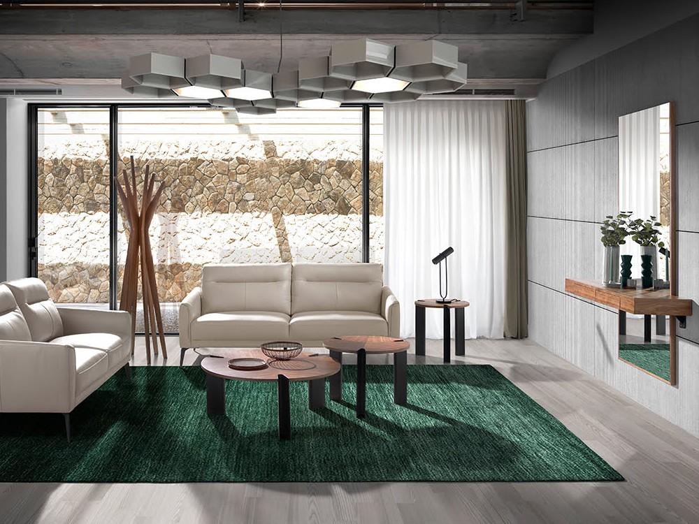 Mueble recibidor en chapa natural de nogal con espejo 3235 Ángel Cerdá - 6