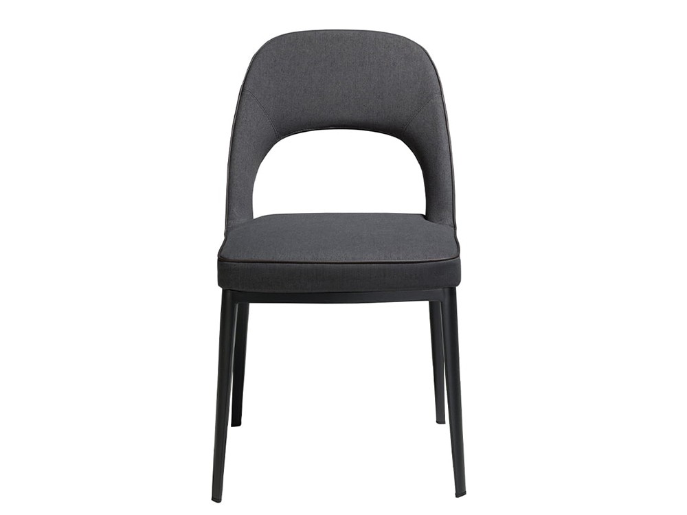 Silla tapizada con estructura de metal negro Ángel Cerdá 4023 -4