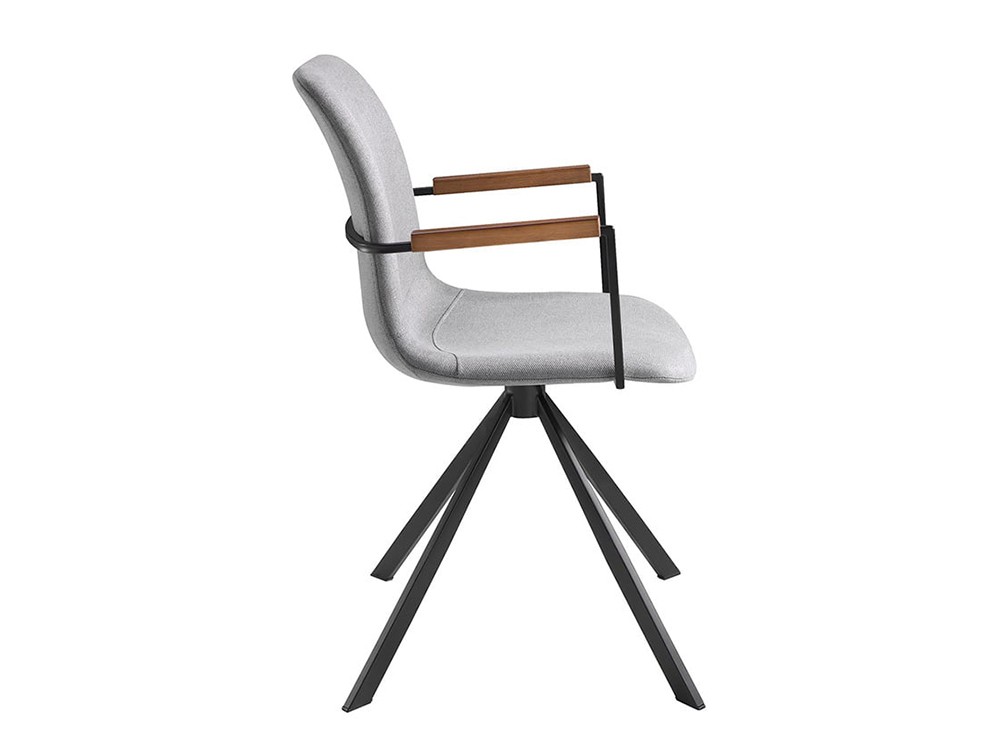 Silla con base giratoria de metal negro y asiento tapizado 4105 Ángel Cerdá - 2