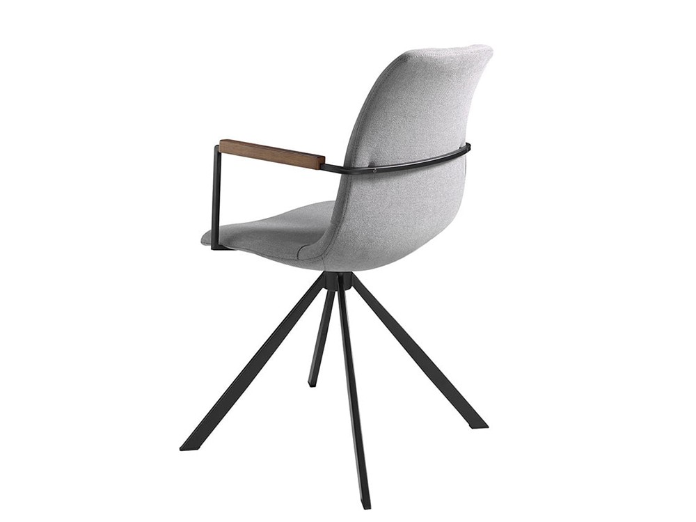 Silla con base giratoria de metal negro y asiento tapizado 4105 Ángel Cerdá - 3