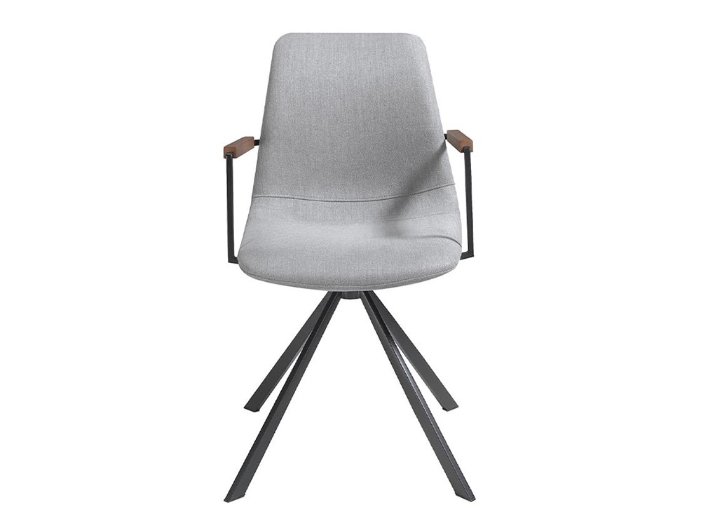 Silla con base giratoria de metal negro y asiento tapizado 4105 Ángel Cerdá - 4