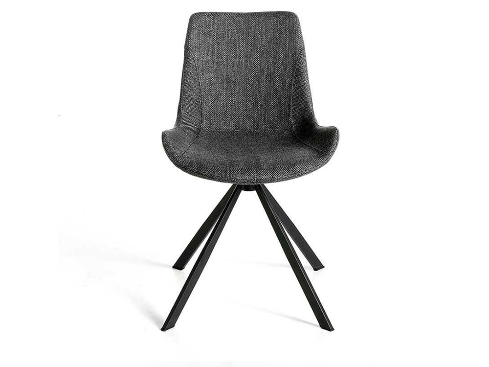 Silla con base giratoria de metal negro tapizada en textil 4071 Ángel Cerdá - 2