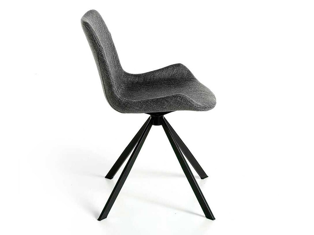 Silla con base giratoria de metal negro tapizada en textil 4071 Ángel Cerdá - 3