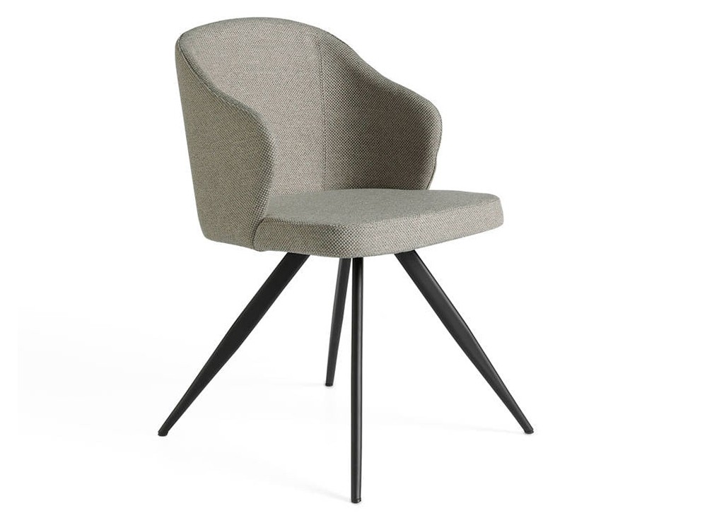 Silla con estructura de metal tapizada en tejido gis Ángel Cerdá 4057 - 2