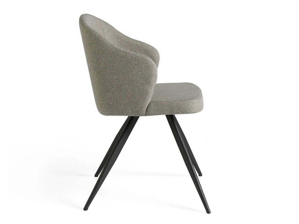 Silla con estructura de metal tapizada en tejido gis Ángel Cerdá 4057 - 4