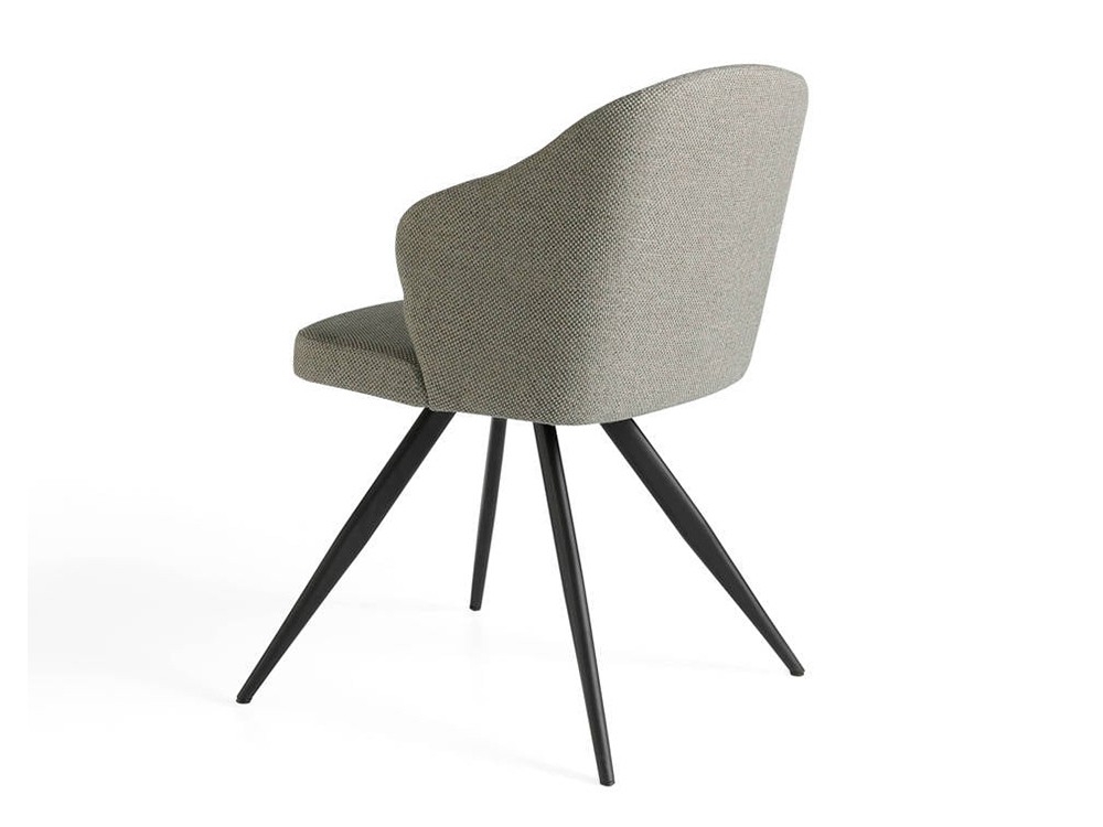 Silla con estructura de metal tapizada en tejido gis Ángel Cerdá 4057 - 5
