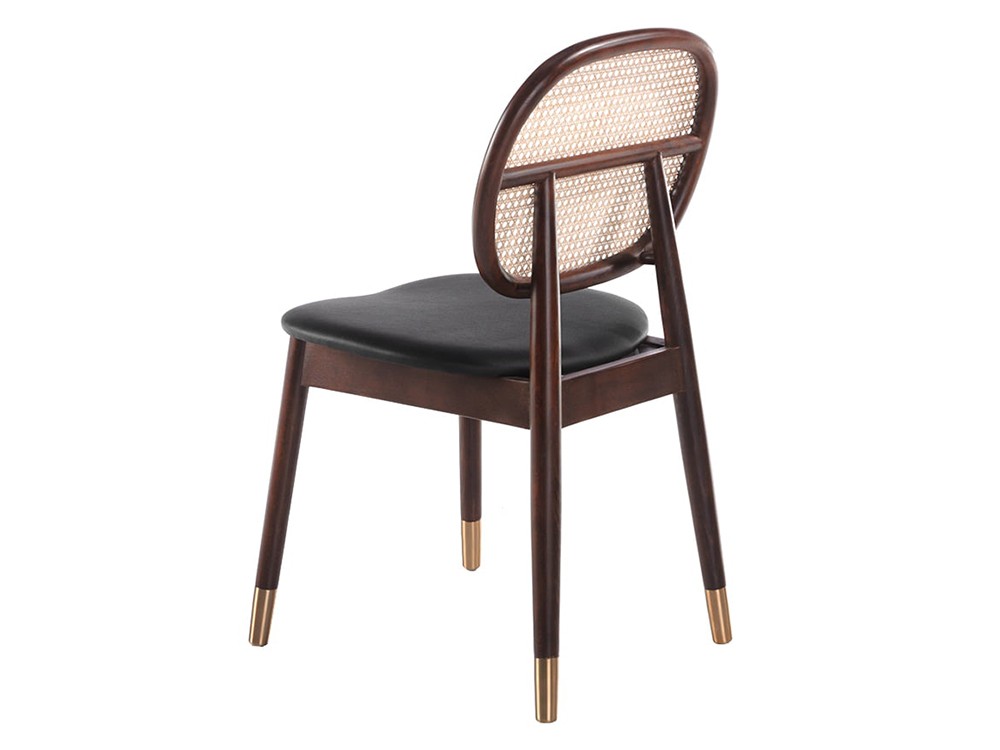 Silla tapizada con respaldo de rattán Ángel Cerdá 4093 - 2