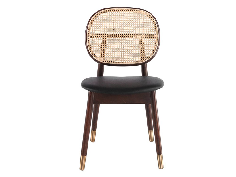 Silla tapizada con respaldo de rattán Ángel Cerdá 4093 - 3