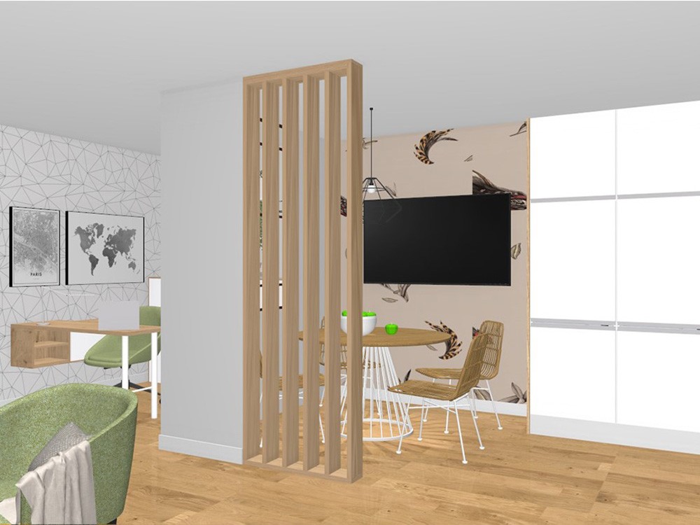 Separador de ambientes de madera de 78cm -3