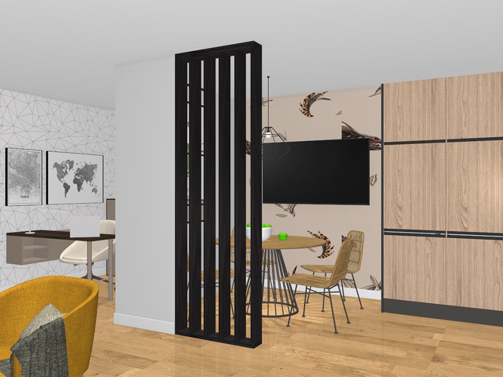 Separador de ambientes de madera de 78cm -2