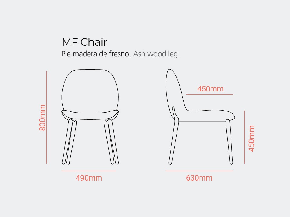 Silla tapizada Pelikan Wood MF de Doos - 5