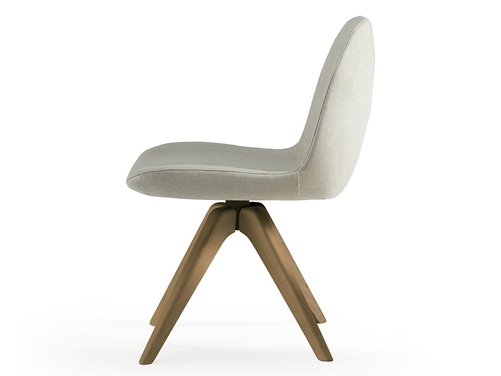 Silla giratoria tapizada Pelikan Wood GM Doos