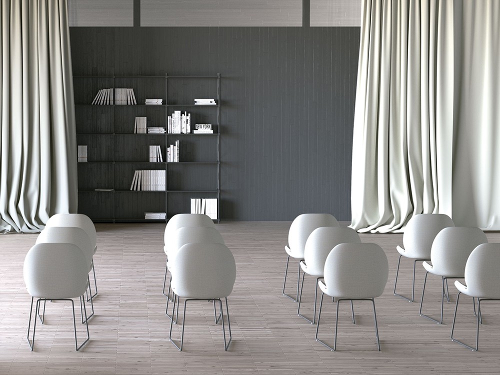 Silla trineo tapizada Pelikan PP de Doos - 4