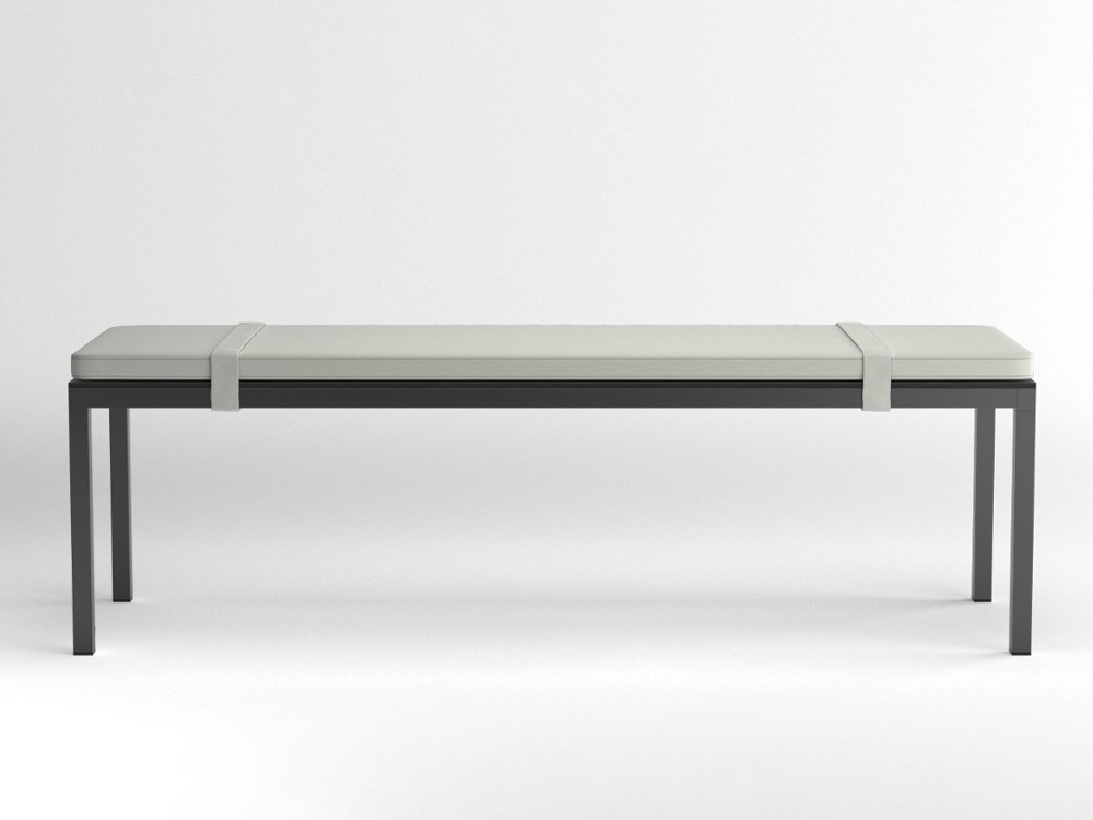 Banco Dry con cojín tapizado con cinchas de Ondarreta - 1