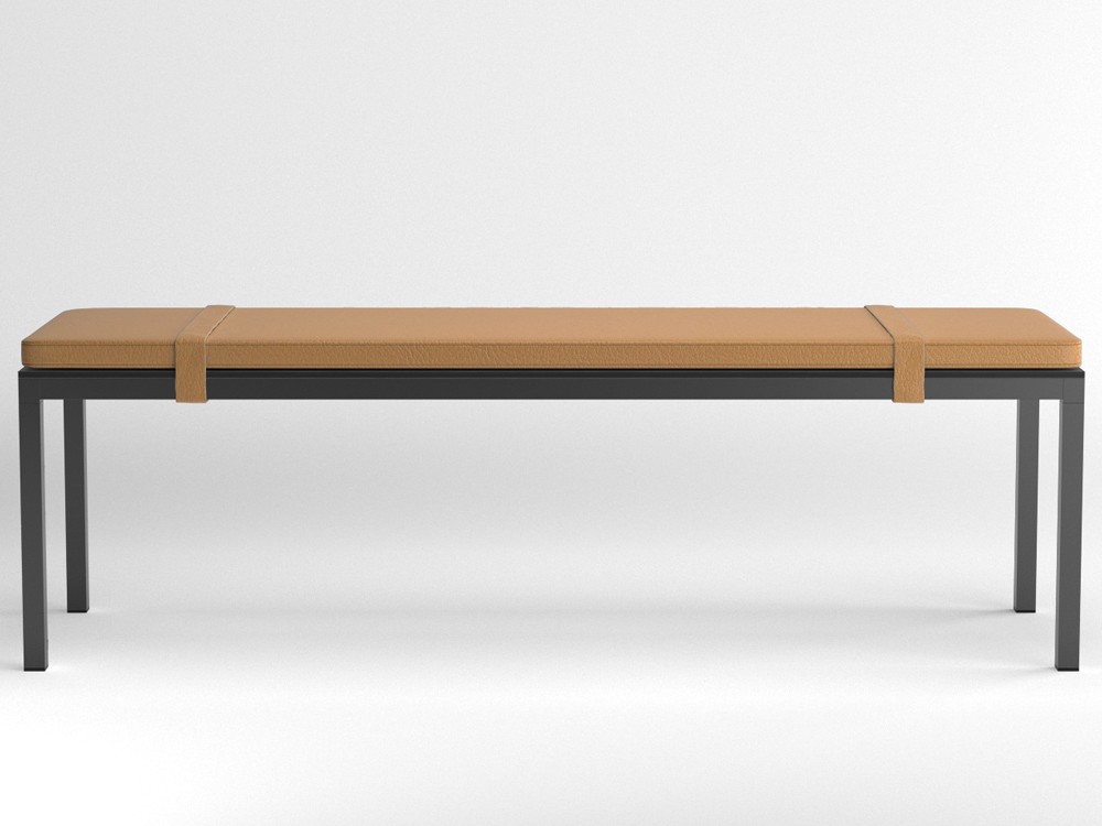 Banco Dry con cojín tapizado con cinchas de Ondarreta - 10