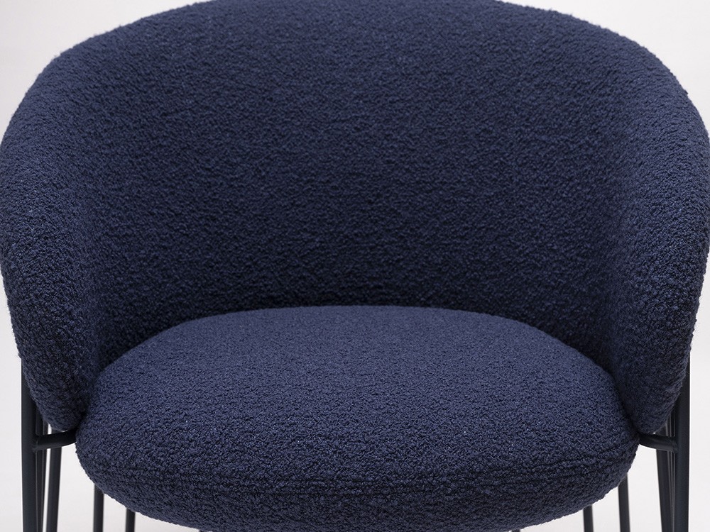 Silla tapizada Ginger Trineo Bouclé de Ondarreta - 3