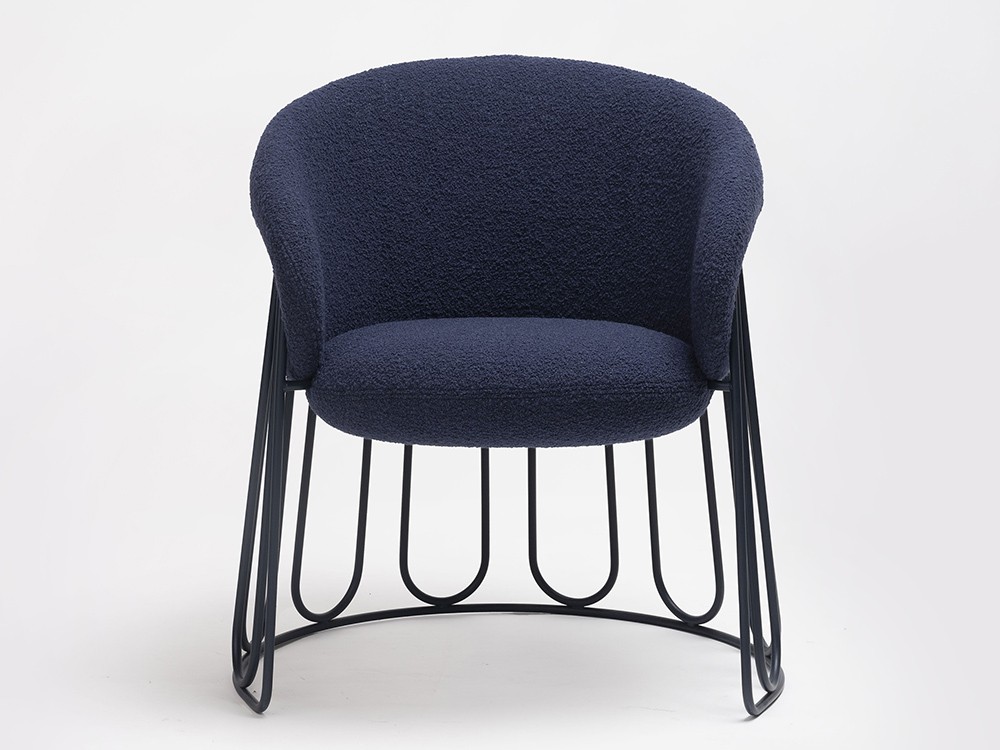 Silla tapizada Ginger Trineo Bouclé de Ondarreta - 5