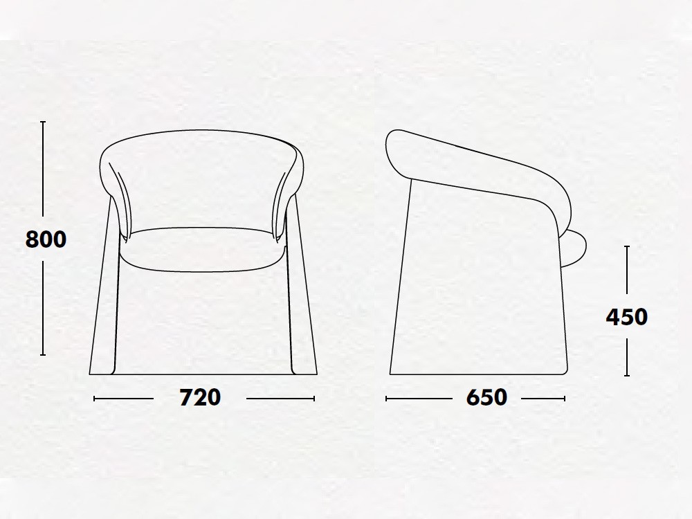 Silla tapizada Bouclé Ginger Madera de Ondarreta - 13