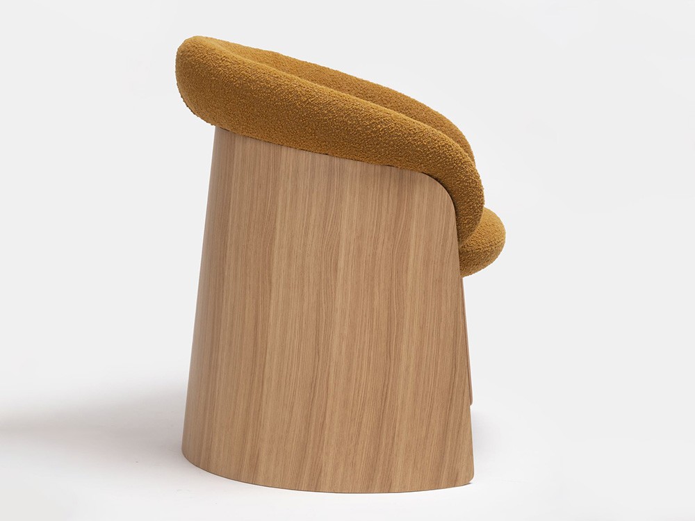 Silla tapizada Bouclé Ginger Madera de Ondarreta - 4