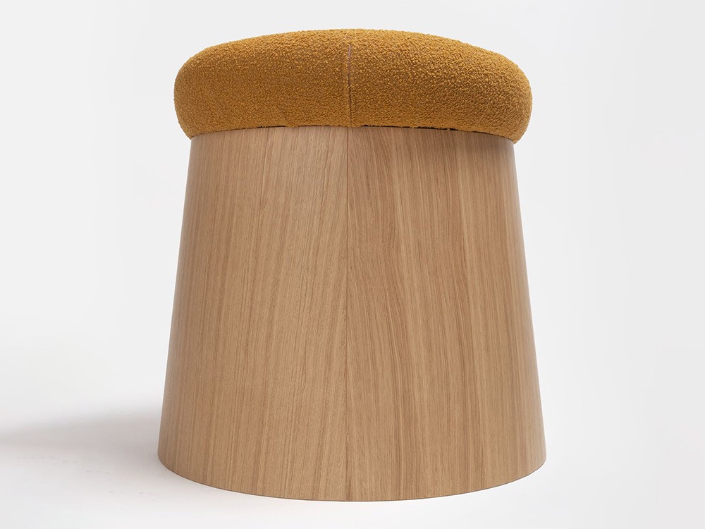 Silla tapizada Bouclé Ginger Madera de Ondarreta - 5