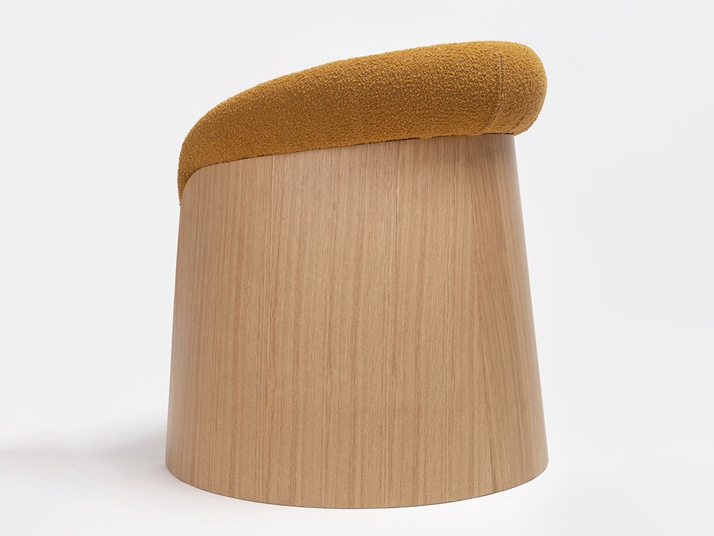 Silla tapizada Bouclé Ginger Madera de Ondarreta - 6