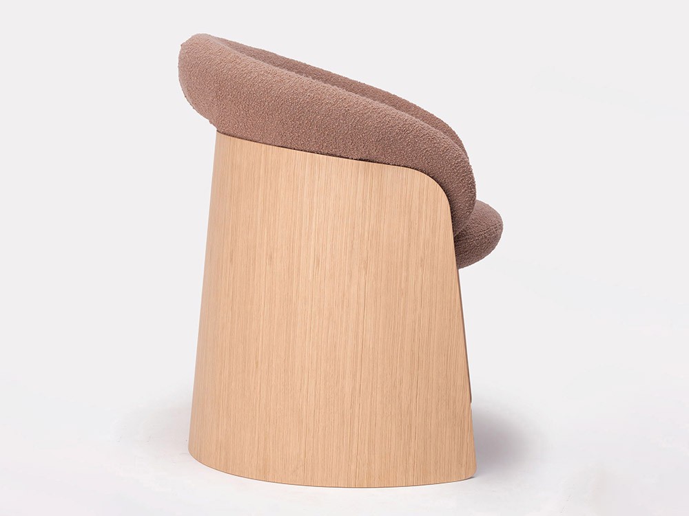 Silla tapizada Bouclé Ginger Madera de Ondarreta - 9