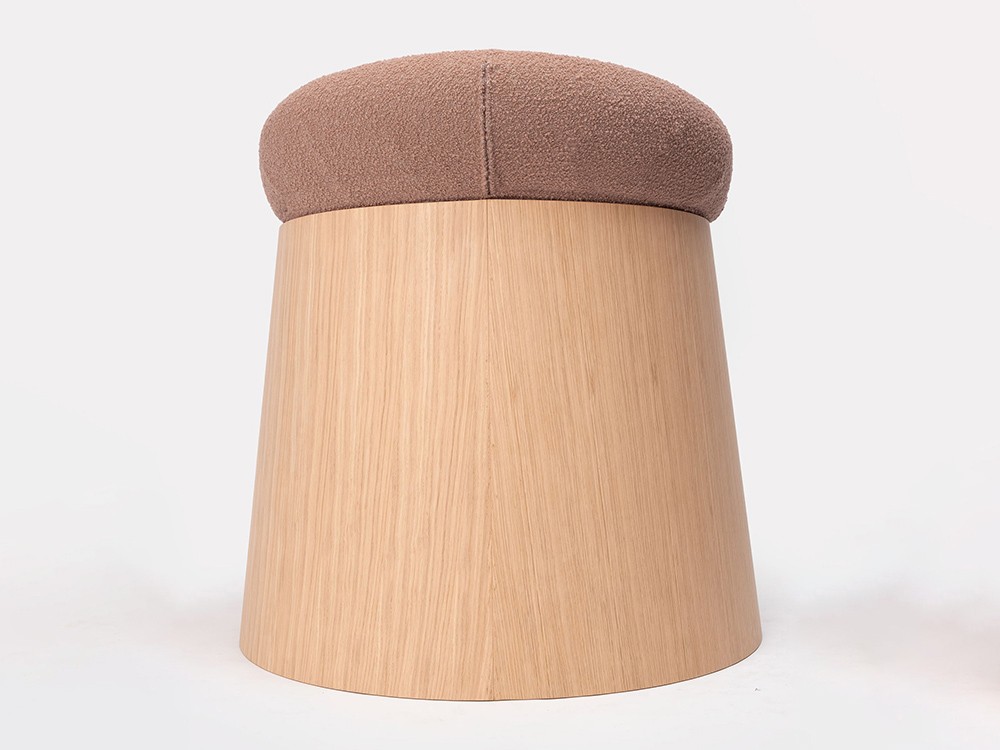 Silla tapizada Bouclé Ginger Madera de Ondarreta - 10