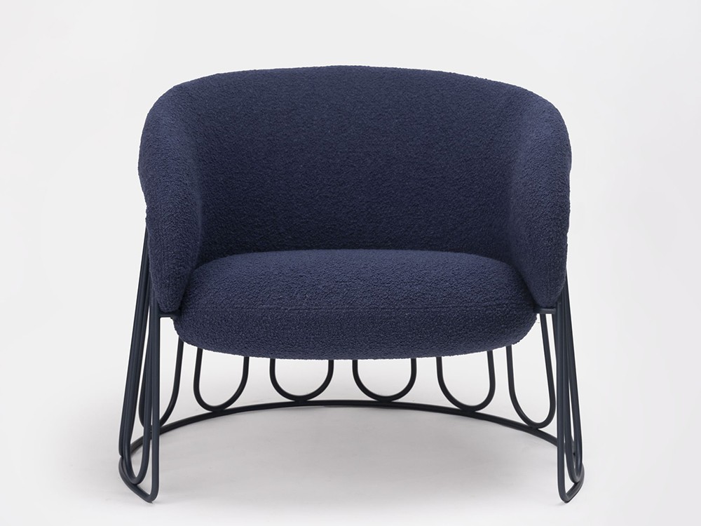 Sillón tapizado Ginger Lounge Trineo Bouclé de Ondarreta - 3